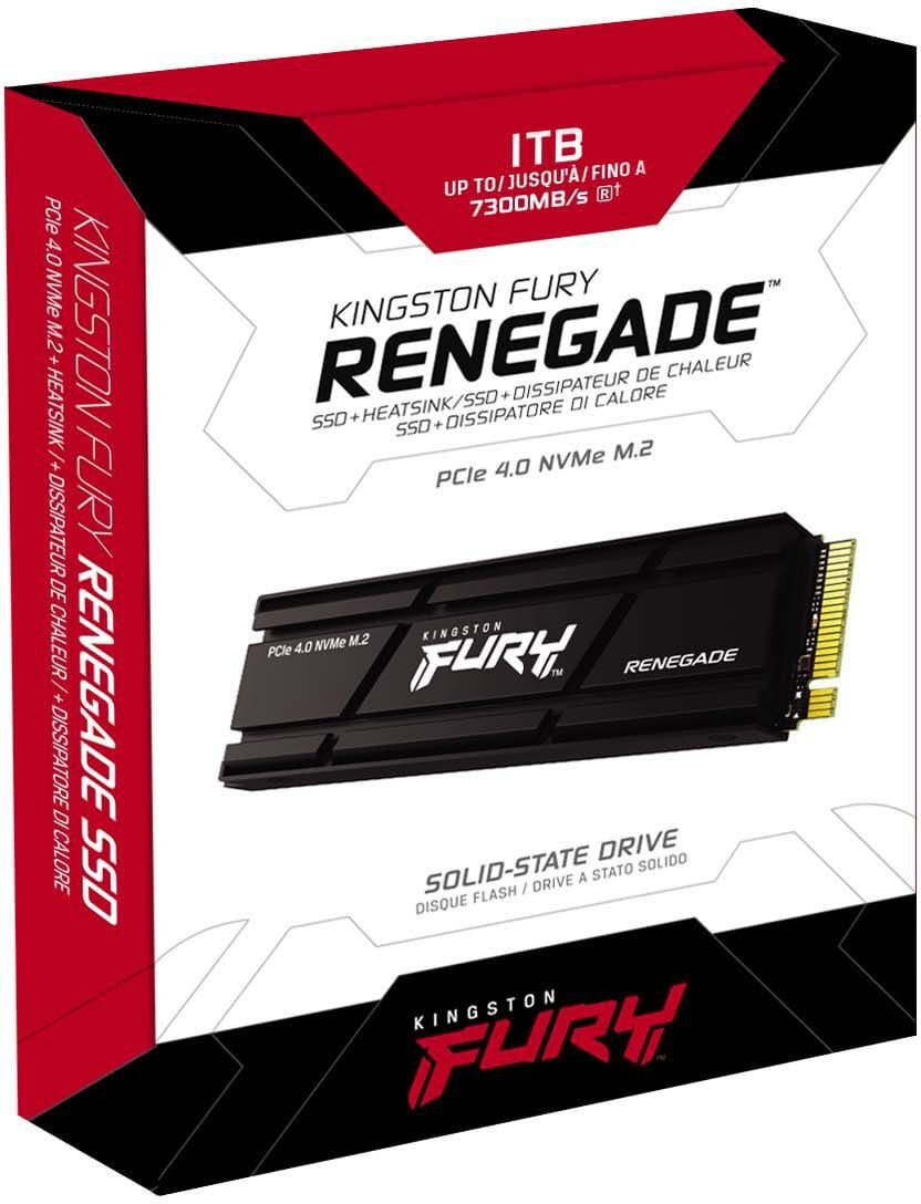 Disque Dur interne SSD Kingston FURY Renegade Heatsink M.2 2280 PCIe Gen4 x4 NVMe 1 To (SFYRSK/1000G) — image 3