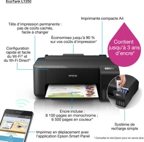 Epson EcoTank L1250 Imprimante à réservoirs rechargeables (C11CJ71403) — image 2