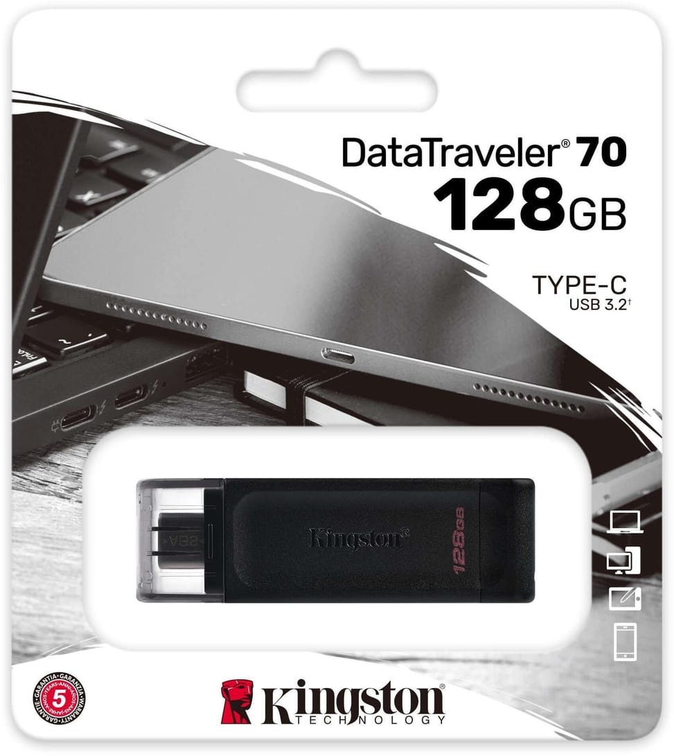 Clé USB Kingston DataTraveler 70 USB-C 3.2 Gen1 - 128 Go (DT70/128GB) — image 3