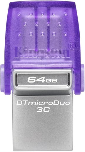 Clé USB Kingston DataTraveler microDuo 3C USB Type-A / USB Type-C 3.2 - 64 Go (DTDUO3CG3/64GB)