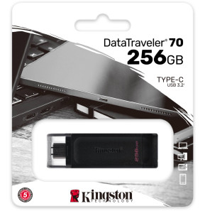Clé USB Kingston DataTraveler 70 USB Type-C 3.2 Gen1 - 256 GB (DT70/256GB)