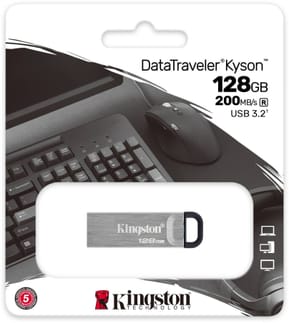 Clé USB Kingston DataTraveler Kyson USB Type-A 3.2 Gen1 - 128 Go (DTKN/128GB) — image 3