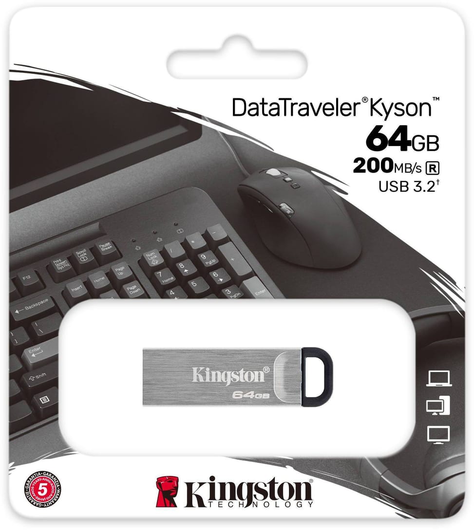 Clé USB Kingston DataTraveler Kyson USB Type-A 3.2 Gen1 - 32GB, 64GB — image 3