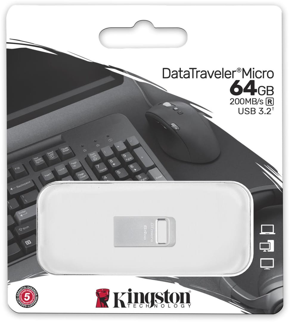 Clé USB Kingston DataTraveler Micro 3.1 USB Type-A 3.2 Gen1 - 64 Go (DTMC3G2/64GB) — image 3