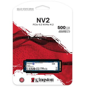 Disque interne SSD Kingston NV2 M.2 2280 PCIe Gen4 x4 NVMe 500 Go (SNV2S/500G)