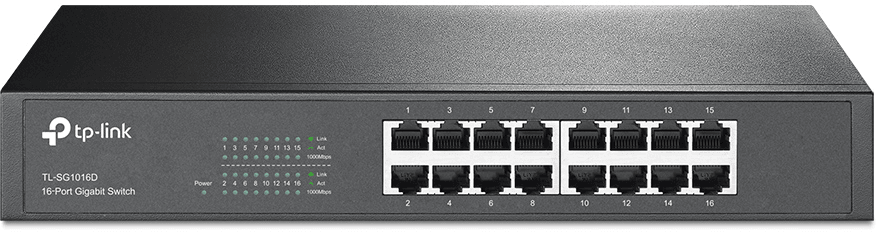جهاز Switch للرف/المكتب TP-Link TL-SG1016D 16 منفذ Gigabit — صورة 1
