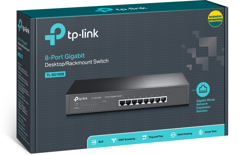 Switch de bureau TP-Link TL-SG1008 Gigabit 8 ports — image 2