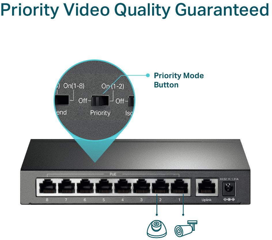جهاز Switch مكتبي TP-Link TL-SF1009P 9 منافذ 10/100 Mbps مع PoE على 8 منافذ — صورة 7