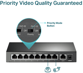 Switch de bureau TP-Link TL-SF1009P 9 ports 10/100 Mbps avec PoE + 8 ports — image 7