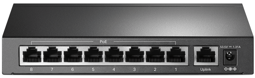 جهاز Switch مكتبي TP-Link TL-SF1009P 9 منافذ 10/100 Mbps مع PoE على 8 منافذ — صورة 3