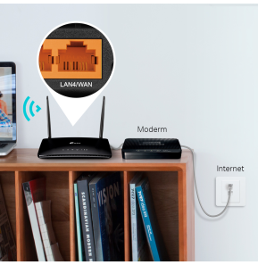 Modem/Routeur TP-Link TL-MR6400 4G LTE WiFi N 300 Mbps