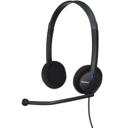 Casque Sony PC stéréo léger et ajustable avec microphone