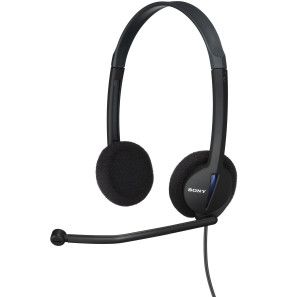 Casque Sony PC stéréo léger et ajustable avec microphone