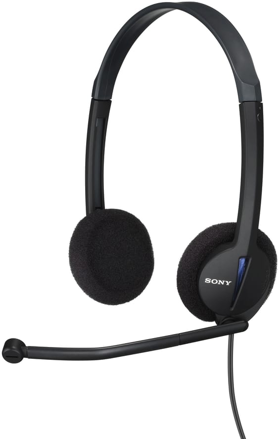 Casque Sony PC stéréo léger et ajustable avec microphone