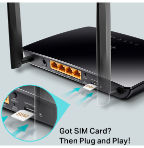Modem/Routeur TP-Link TL-MR6400 4G LTE WiFi N 300 Mbps