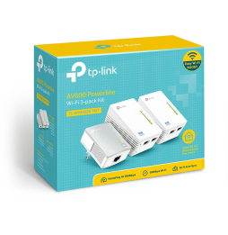 CPL TP-Link Extender AV500 2-port Powerline Wi-Fi Extender 3-pack KIT 500 Mbps (TL-WPA4220 TKIT)