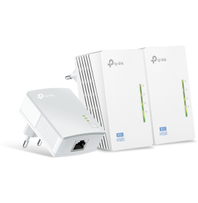 CPL TP-Link Extender AV500 2-port Powerline Wi-Fi Extender 3-pack KIT 500  Mbps (TL-WPA4220 TKIT) prix Maroc