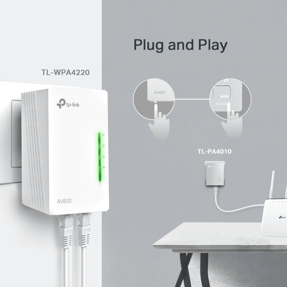 Pack de 2 CPL WiFi TP-link AV600 + WiFi N 300 Mbps (TL-WPA4220KIT) — image 5
