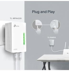 Pack de 2 CPL WiFi TP-link AV600 + WiFi N 300 Mbps (TL-WPA4220KIT)