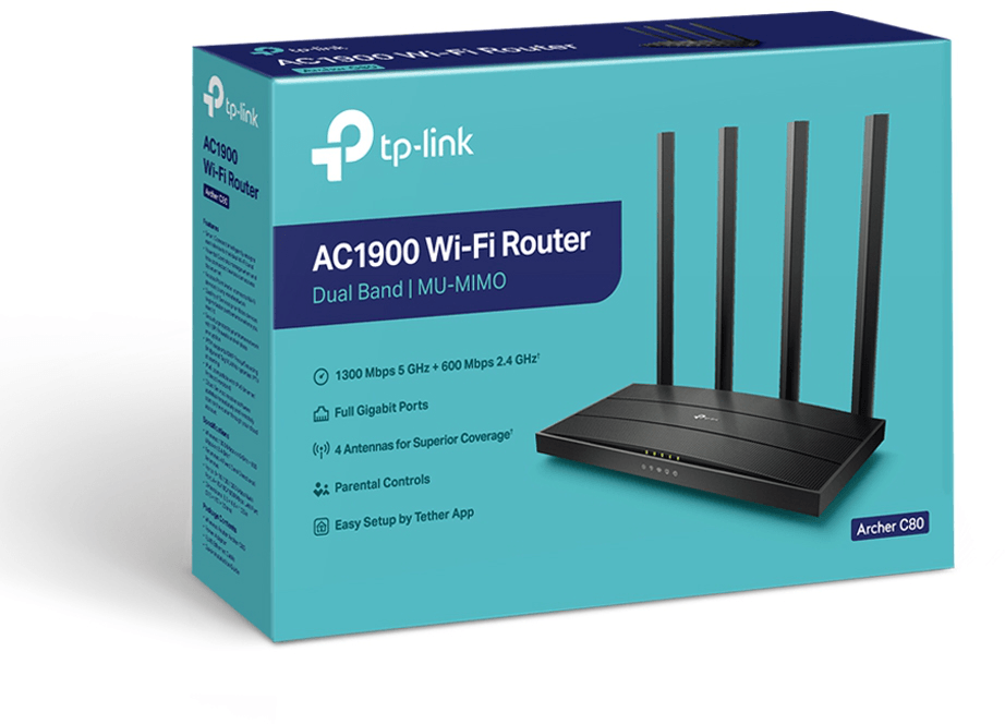 Routeur WiFi TP-Link Archer C80 AC1900 MU-MIMO (ARCHERC80) — image 4