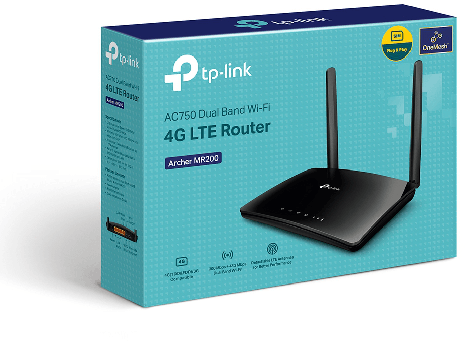 Modem / Routeur 4G LTE WiFi TP-Link Archer MR200 AC750 Mbps bi-bande (ARCHERMR200) — image 9