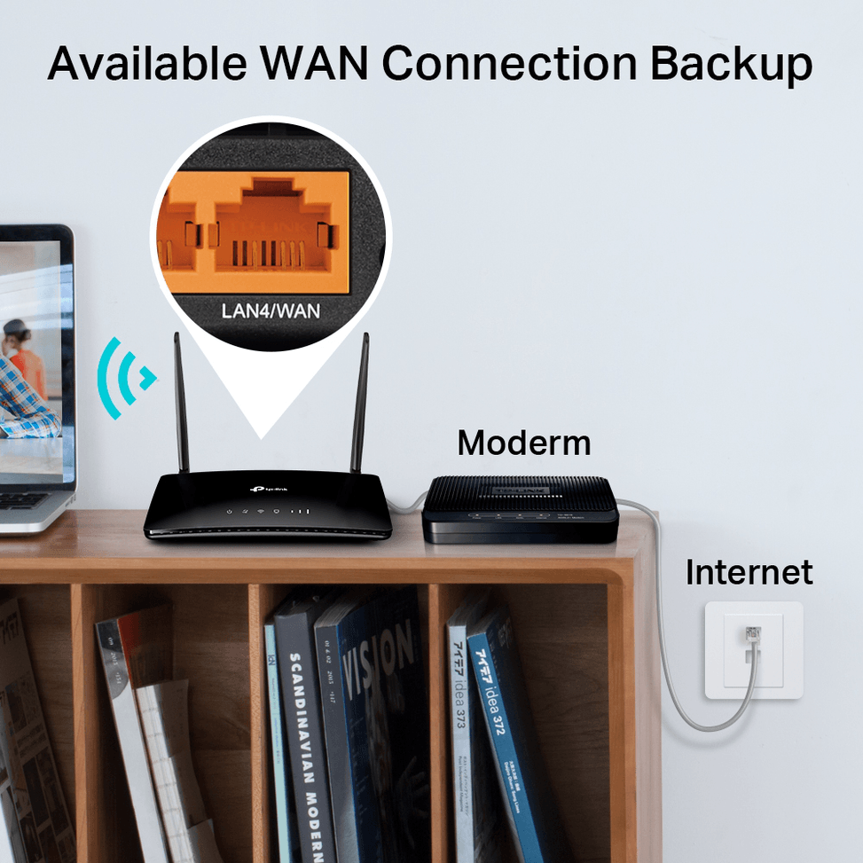 Modem / Routeur 4G LTE WiFi TP-Link Archer MR200 AC750 Mbps bi-bande (ARCHERMR200) — image 7