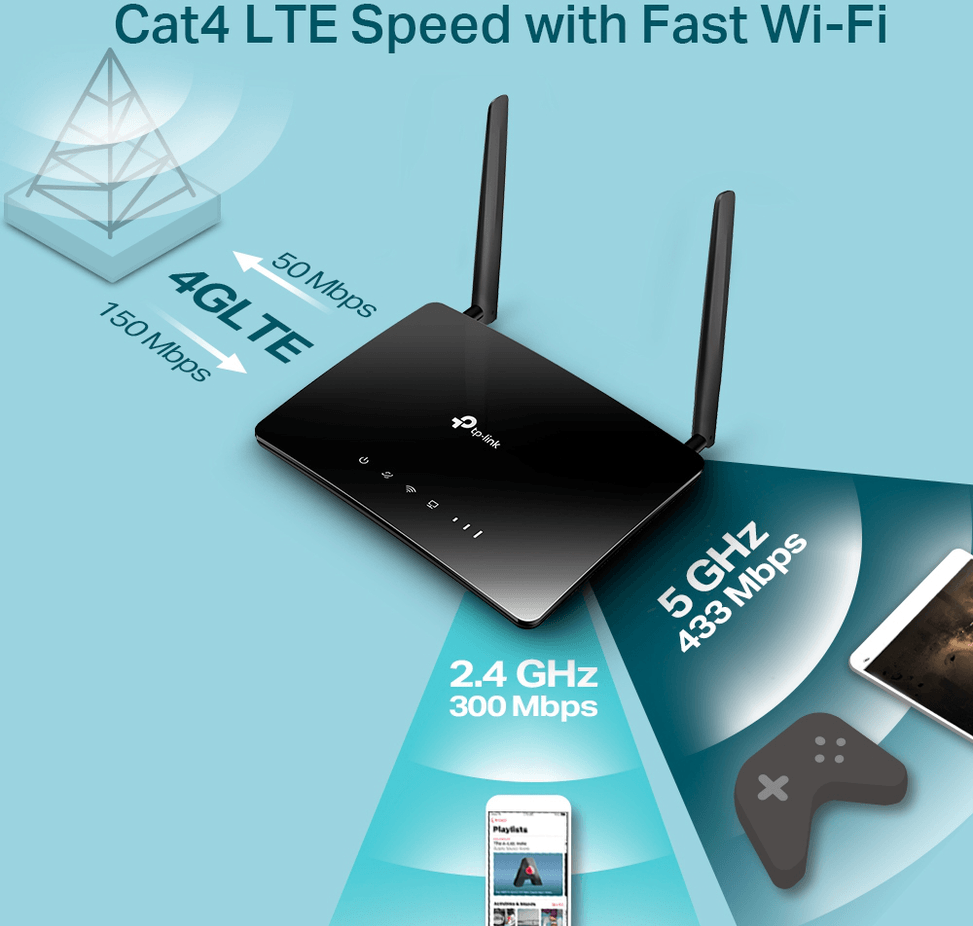 Modem / Routeur 4G LTE WiFi TP-Link Archer MR200 AC750 Mbps bi-bande (ARCHERMR200) — image 6