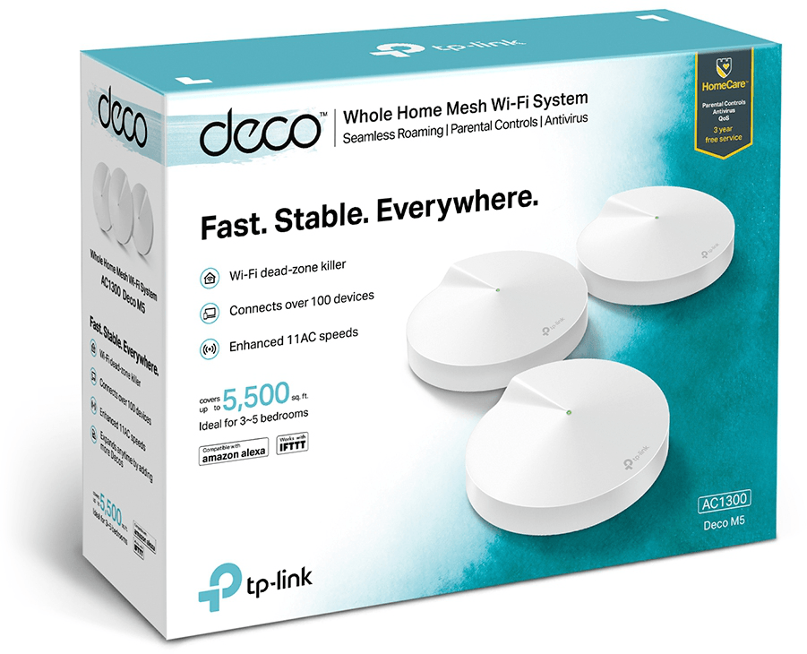 Système Mesh WiFi 5 TP-Link Deco M5 AC1300 3 packs (DECOM5_3-PACK) — image 4