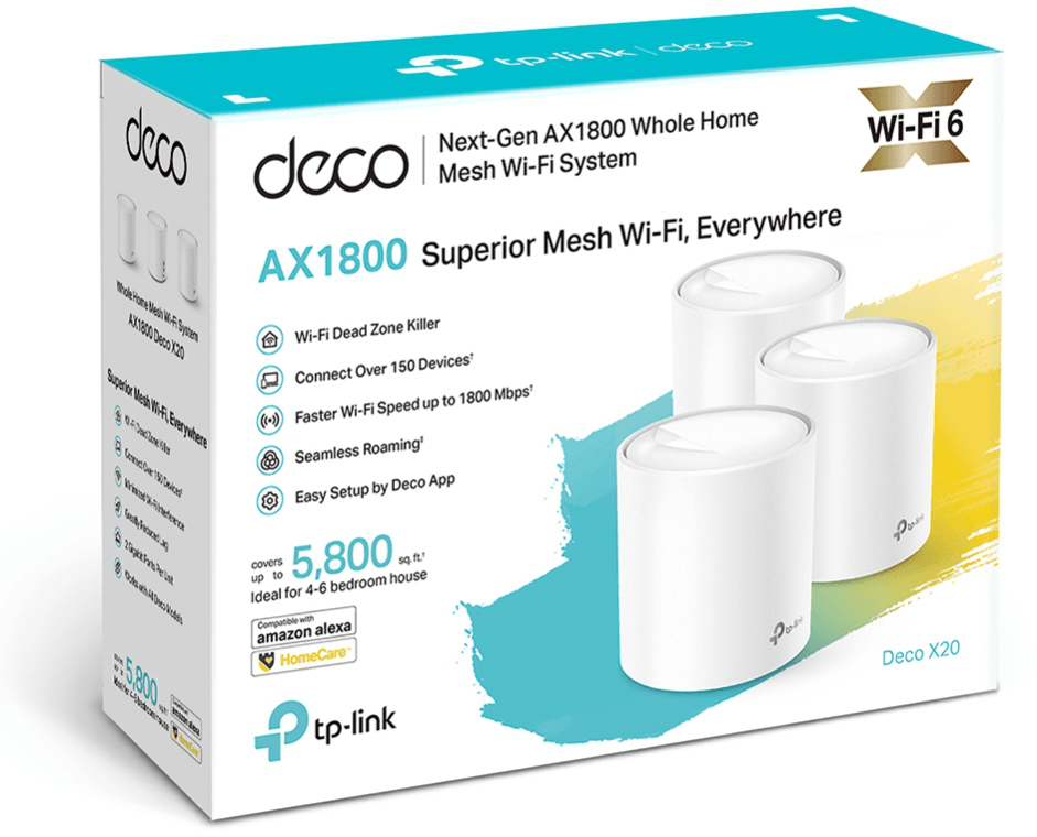 TP-Link Deco X20 Mesh AX1800 Whole-Home WiFi 6 System 3-pack (DECOX20_3-PACK) — image 4