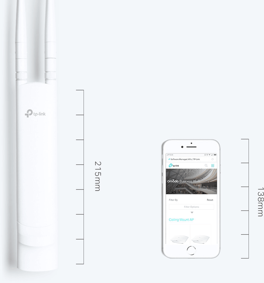 Point d'accès WiFi 4 TP-Link EAP110-OUTDOOR WiFi N 300 Mbps Extérieur (IP65) — image 4