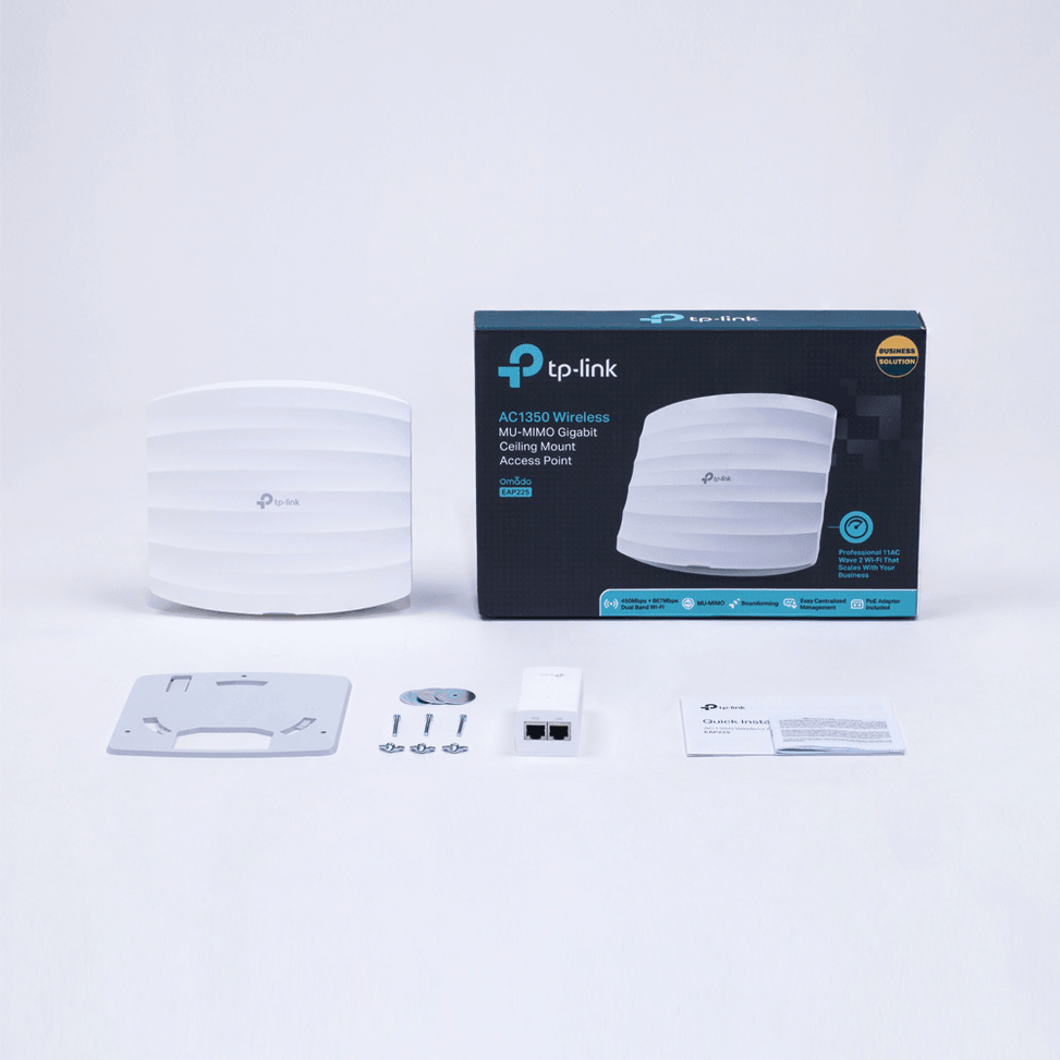 نقطة وصول WiFi 5 Mesh ثنائية النطاق TP-Link AC1350 PoE Gigabit - للسقف (EAP225) — صورة 6