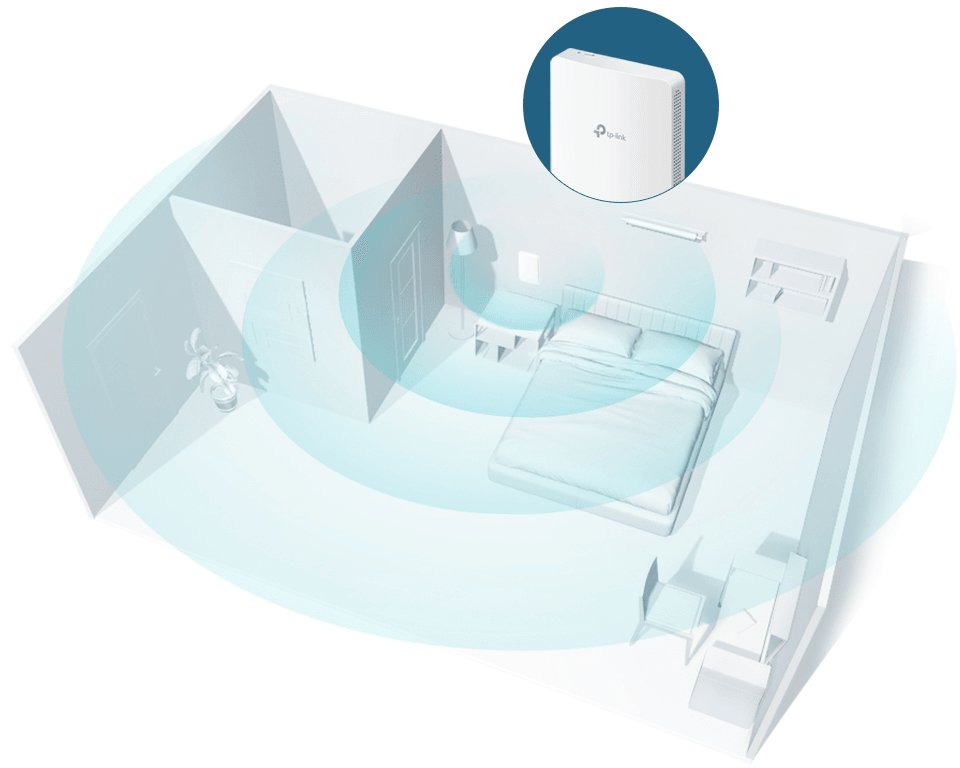 Point d'accès WiFi 5 TP-Link AC1200 mural Omada MU-MIMO Gigabit (EAP235-WALL) — image 4