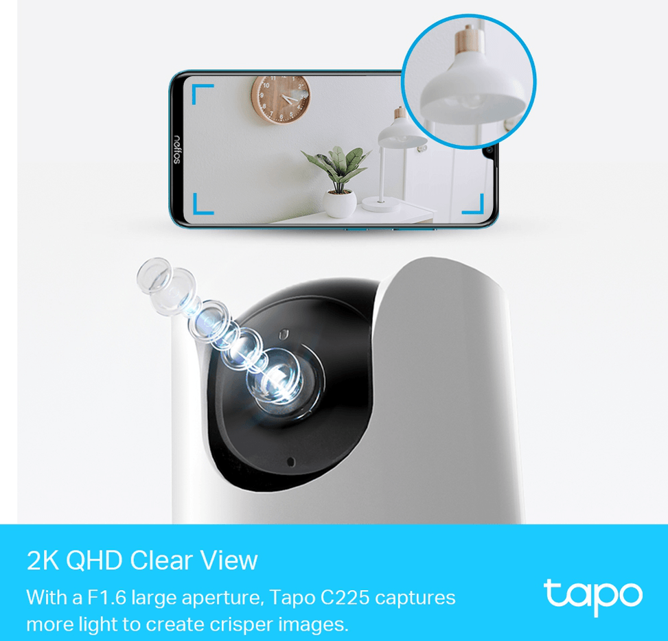 Caméra de sécurité TP-Link TAPO C225 AI panoramique et inclinable 2K WiFi — image 2