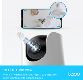 Caméra de sécurité TP-Link TAPO C225 AI panoramique et inclinable 2K WiFi — image 2