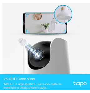 Caméra de sécurité TP-Link TAPO C225 AI panoramique et inclinable 2K WiFi