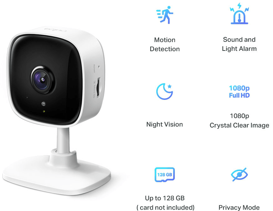 كاميرا مراقبة TP-Link Tapo C100 WiFi داخلية 2MP — صورة 4