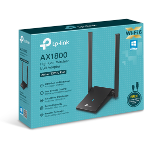 Adaptateur USB WiFi 6 TP-Link AX1800 bi-bande antenne gain élevé (ARCHERTX20UPLUS)