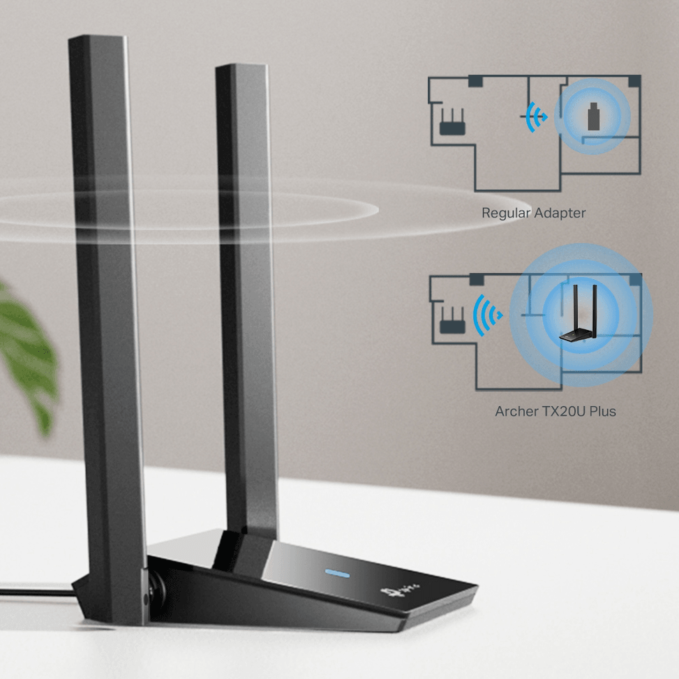 Adaptateur USB WiFi 6 TP-Link AX1800 bi-bande antenne gain élevé (ARCHERTX20UPLUS) — image 5