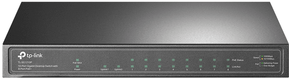 Switch de bureau TP-Link TL-SG1210P 10 ports Gigabit avec 8 ports PoE+ 