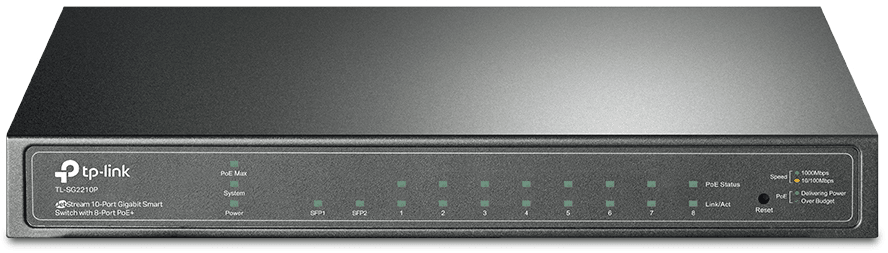 TP-Link TL-SG2210P JetStream 8-Port Gigabit Smart PoE+ Switch with 2 SFP slots — image 1