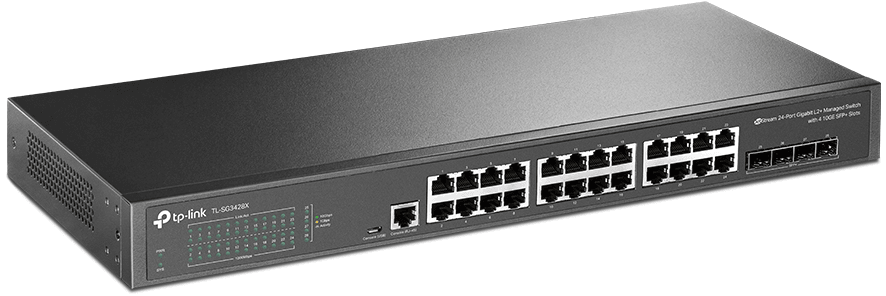 Switch administrable TP-Link TL-SG3428X JetStream L2+ 24 ports Gigabit avec 4 emplacements SFP+ 10GE — image 2