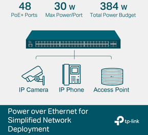 Switch managable TP-Link TL-SG3452P L2+ JetStream 52 ports Gigabit avec 48 ports PoE+ — image 4