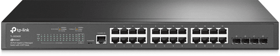 Switch administrable TP-Link TL-SG3428 JetStream 24 ports Gigabit L2 avec 4 emplacements SFP