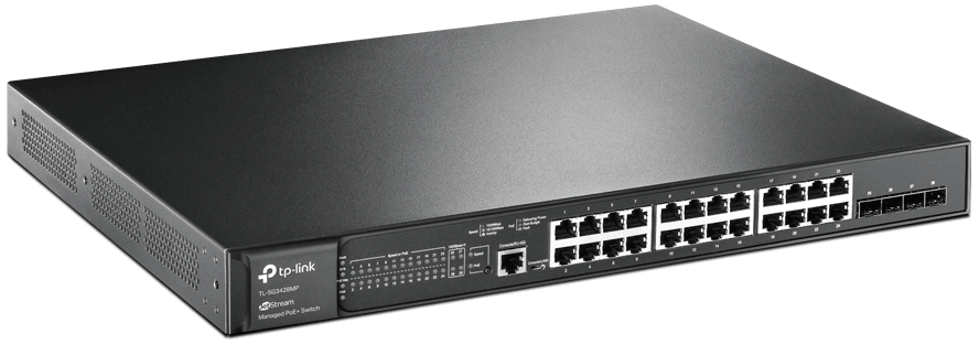 Switch TP-Link TL-SG3428MP JetStream administrable 28 ports Gigabit L2 avec 24 ports PoE+ — image 2