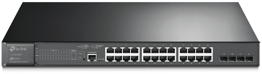 جهاز Switch مُدار TP-Link TL-SG3428MP JetStream 28 منفذ Gigabit L2 مع 24 منفذ PoE+ — صورة 1
