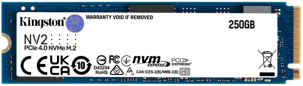 Kingston NV2 M.2 2280 PCIe Gen4 x4 NVMe 250 GB Internal SSD (SNV2S/250G) — image 1