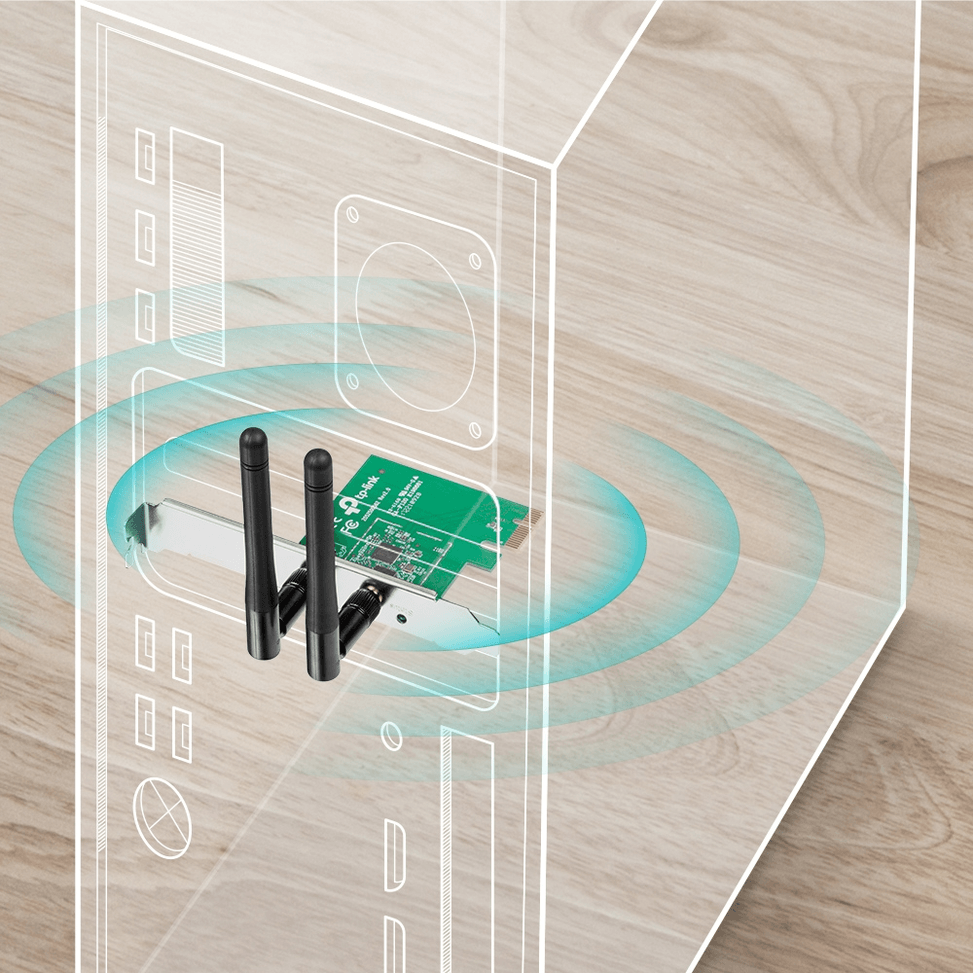 Adaptateur TP-Link TL-WN881ND PCI Express Wi-Fi N 300Mbps Avec équerre low profile — image 4