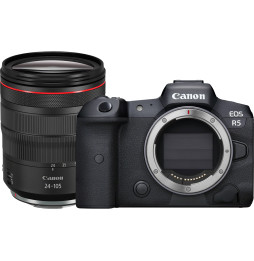 Appareil photo hybride Canon EOS R5 + objectif RF 24-105 mm F4L IS USM (4147C016AA)