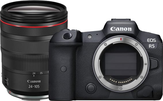 Appareil photo hybride Canon EOS R5 + objectif RF 24-105 mm F4L IS USM (4147C016AA)