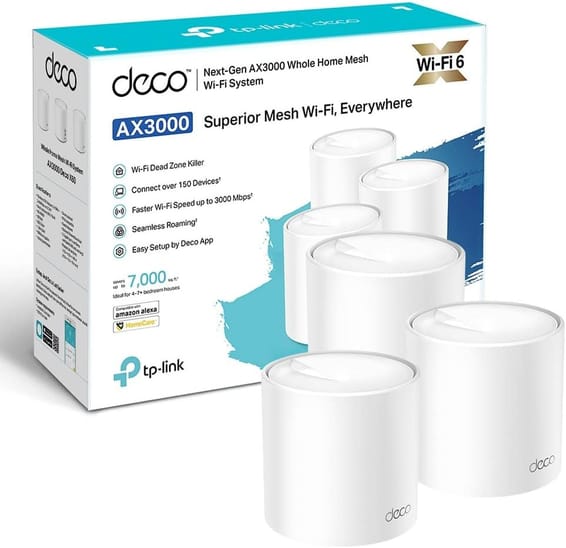 Système WiFi 6E TP-Link Deco X60 mesh AXE5400 pour toute la maison 3 packs (DECOX60_3-PACK)